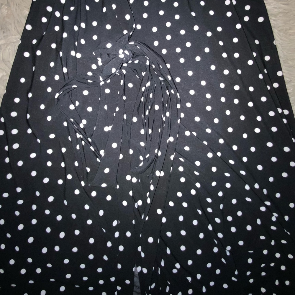 Nine West Black And White Dot Wrap Dress - Picture 2 of 3
